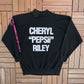 Cheryl "Pepsii" Riley Me, Myself & I Graphic Sweater | One Size | Vintage 1980s Promotional Black Sweater |