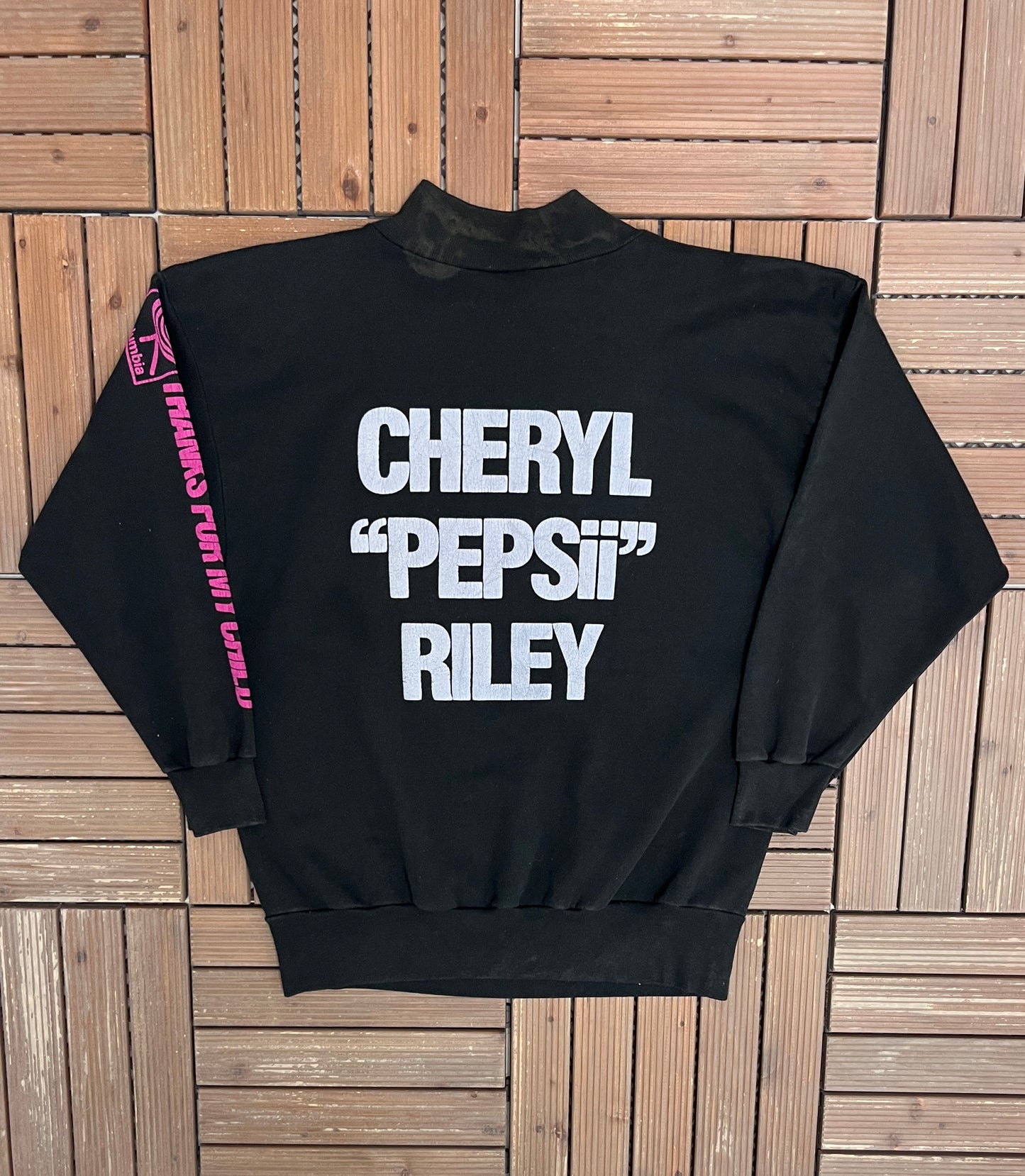 Cheryl "Pepsii" Riley Me, Myself & I Graphic Sweater | One Size | Vintage 1980s Promotional Black Sweater |