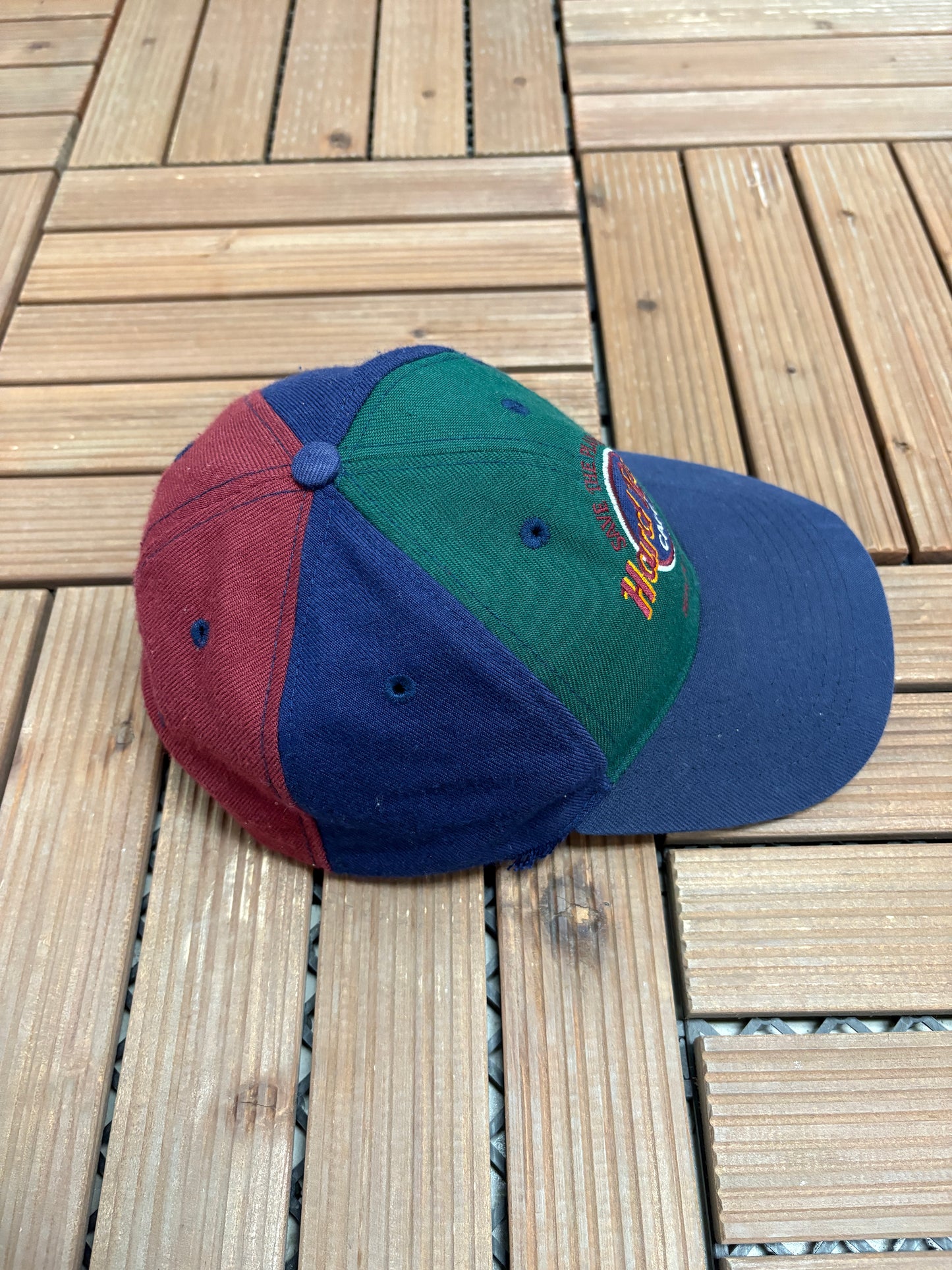 Hard Rock Cafe San Juan Graphic Hat | Snap Back | Vintage 1990s Tourist Promotional Cap |