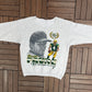 Green Bay Packers Brett Favre Graphic Crewneck | Size Large | Vintage 1990s NFL Football Grey Sweater |