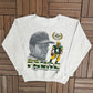 Green Bay Packers Brett Favre Graphic Crewneck | Size Large | Vintage 1990s NFL Football Grey Sweater |