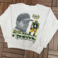 Green Bay Packers Brett Favre Graphic Crewneck | Size Large | Vintage 1990s NFL Football Grey Sweater |