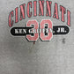 Cincinnati Reds Ken Griffey Jr. Graphic Tee | Size Large | Vintage 2000s MLB Baseball Grey T-Shirt |
