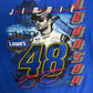 Jimmie Johnson NASCAR Lowe's Racing Graphic Tee | Size Medium | Vintage 2000s NASCAR Racing Blue T-Shirt |