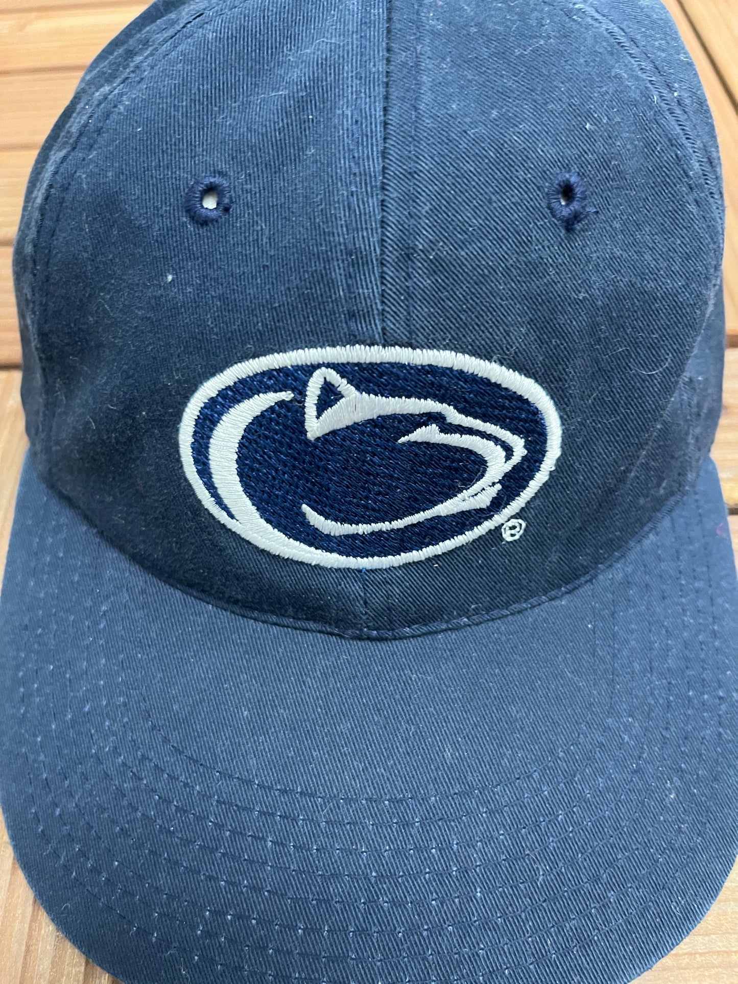 Penn State Nittany Lions Graphic Hat | Strap Back | Vintage 1990s Sports Specialties College Blue Cap |