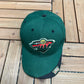 Minnesota Wild Embroidered Graphic Hat | Strap Back | Vintage 2000s NHL Hockey Green Cap |