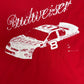Dale Earnhardt Jr. Budweiser NASCAR Graphic Tee | Size XX-Large | Vintage 2000s NASCAR Racing Red T-Shirt |