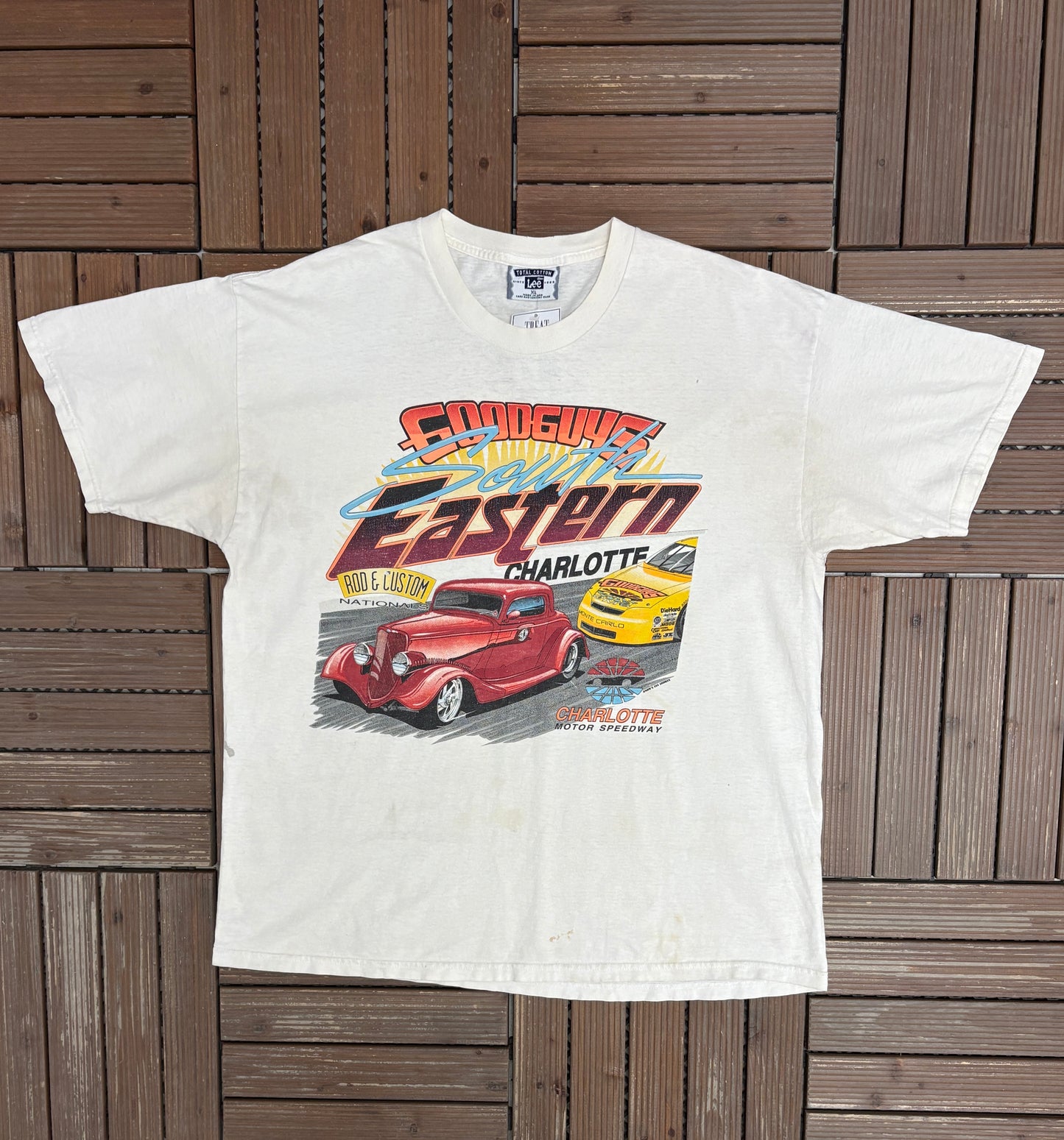 Goodguys South Eastern Rod & Custom Nationals Graphic Tee | Size X-Large | Vintage 1990s White Car Show T-Shirt |