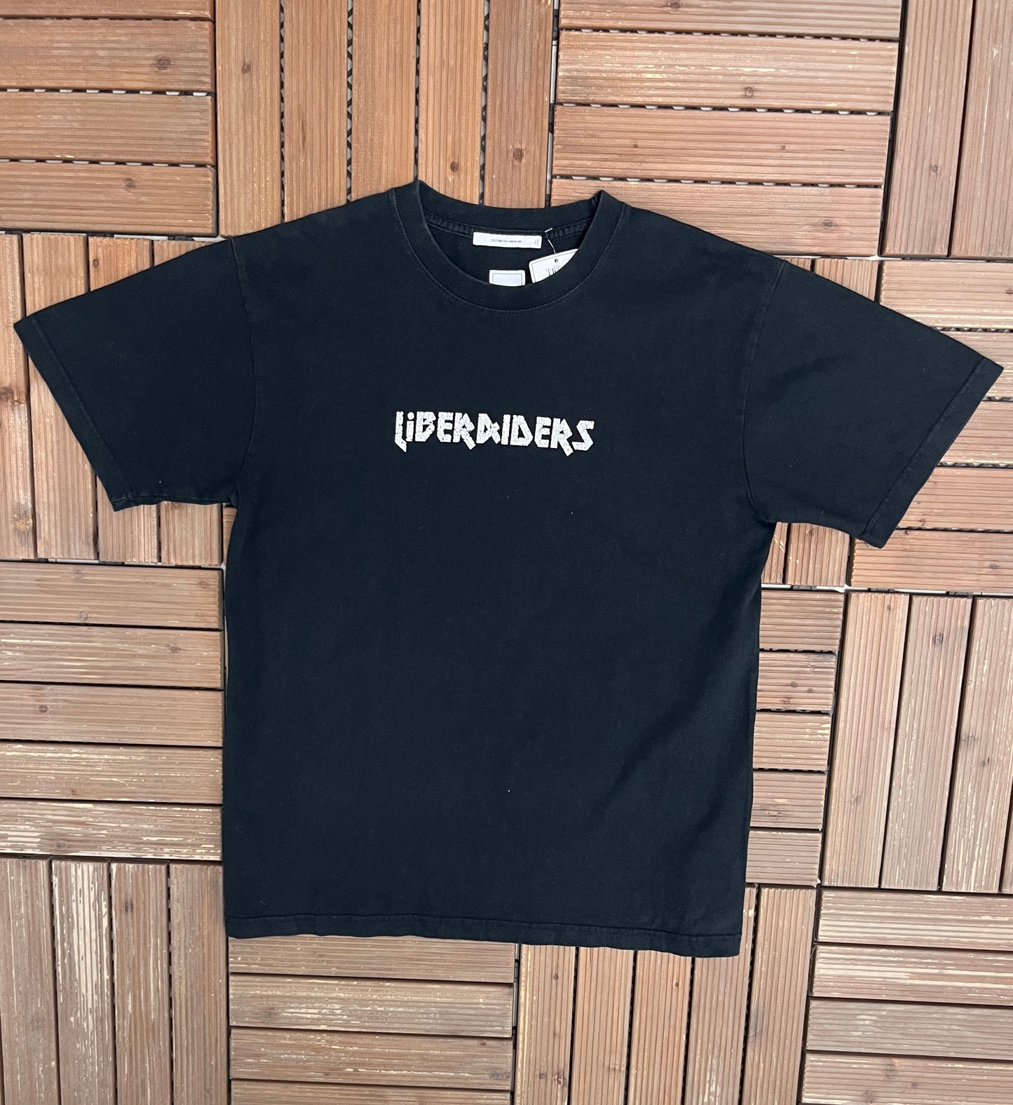 Liberaiders Spell Out Graphic Tee | Size Medium | 2000s Japanese Label Streetwear Black T-Shirt |