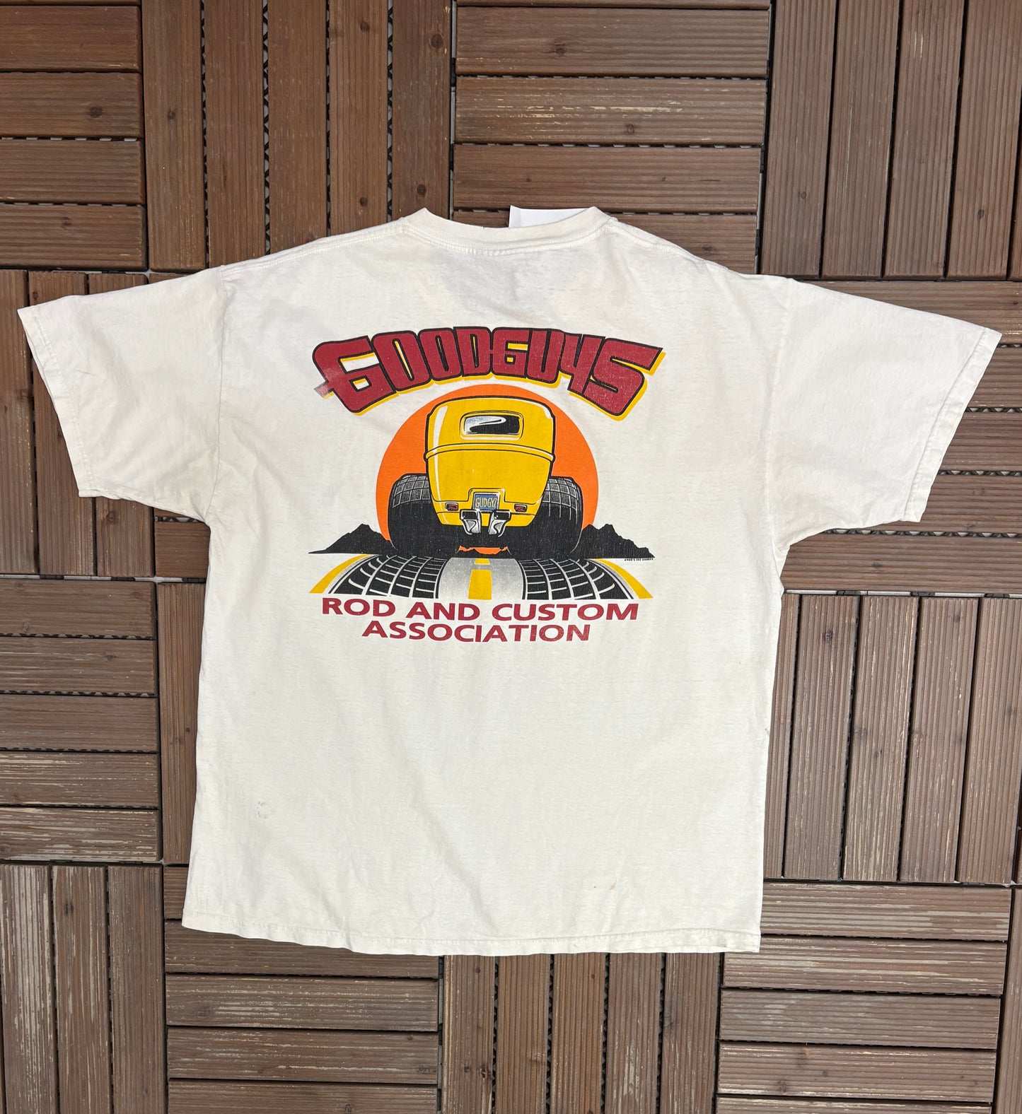 Goodguys South Eastern Rod & Custom Nationals Graphic Tee | Size X-Large | Vintage 1990s White Car Show T-Shirt |