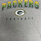 Green Bay Packers Football Graphic Tee | Size Large | Vintage 1990s NFL Football Grey T-Shirt |