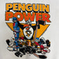 Pittsburgh Penguins Penguin Power Graphic Crewneck | Size Large | Vintage 1980s NHL Hockey White Sweater |