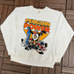 Pittsburgh Penguins Penguin Power Graphic Crewneck | Size Large | Vintage 1980s NHL Hockey White Sweater |