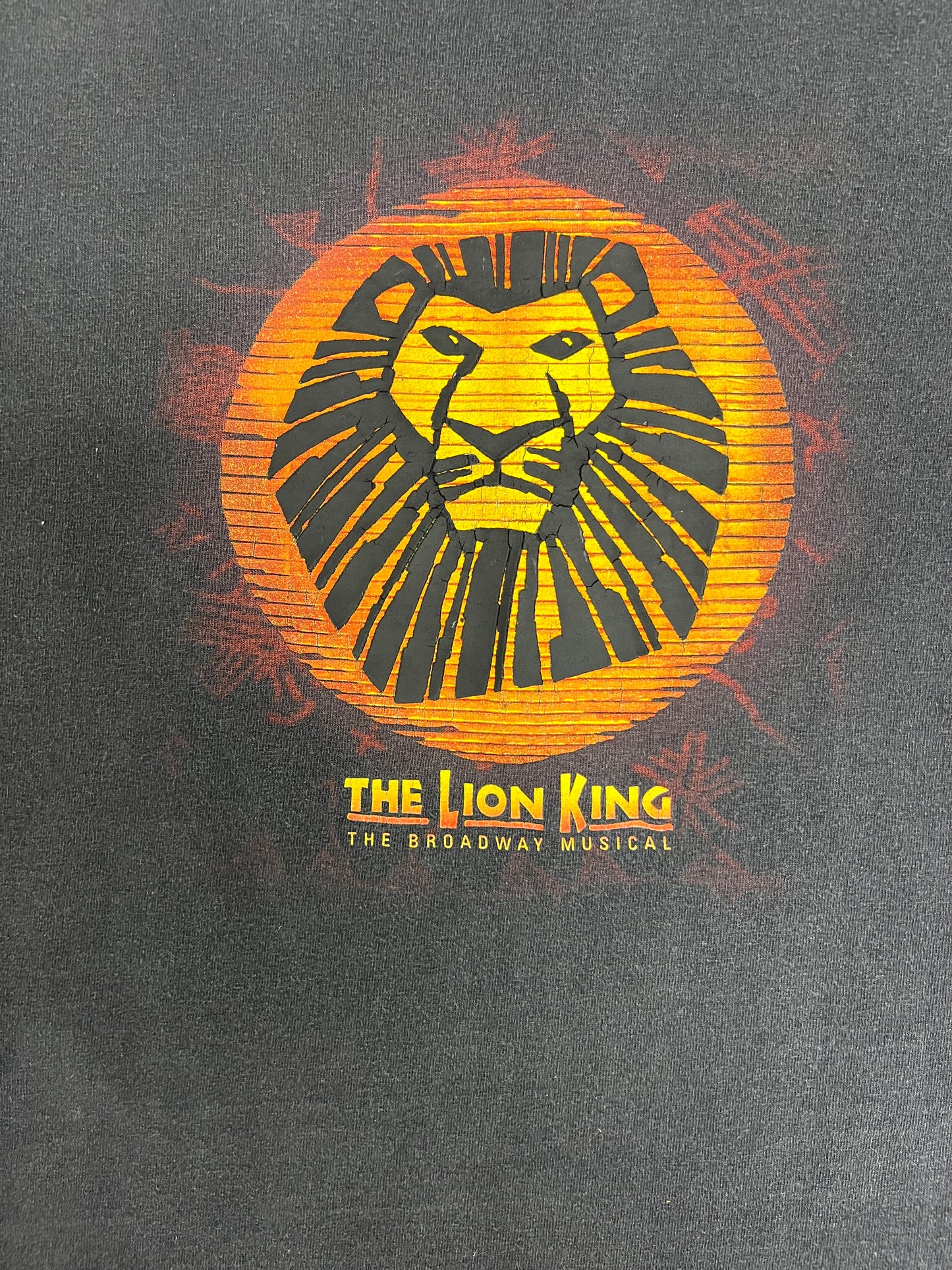 The Lion King The Broadway Musical Graphic Tee | Size Small | Vintage 2000s Musical Lion King Black T-Shirt |