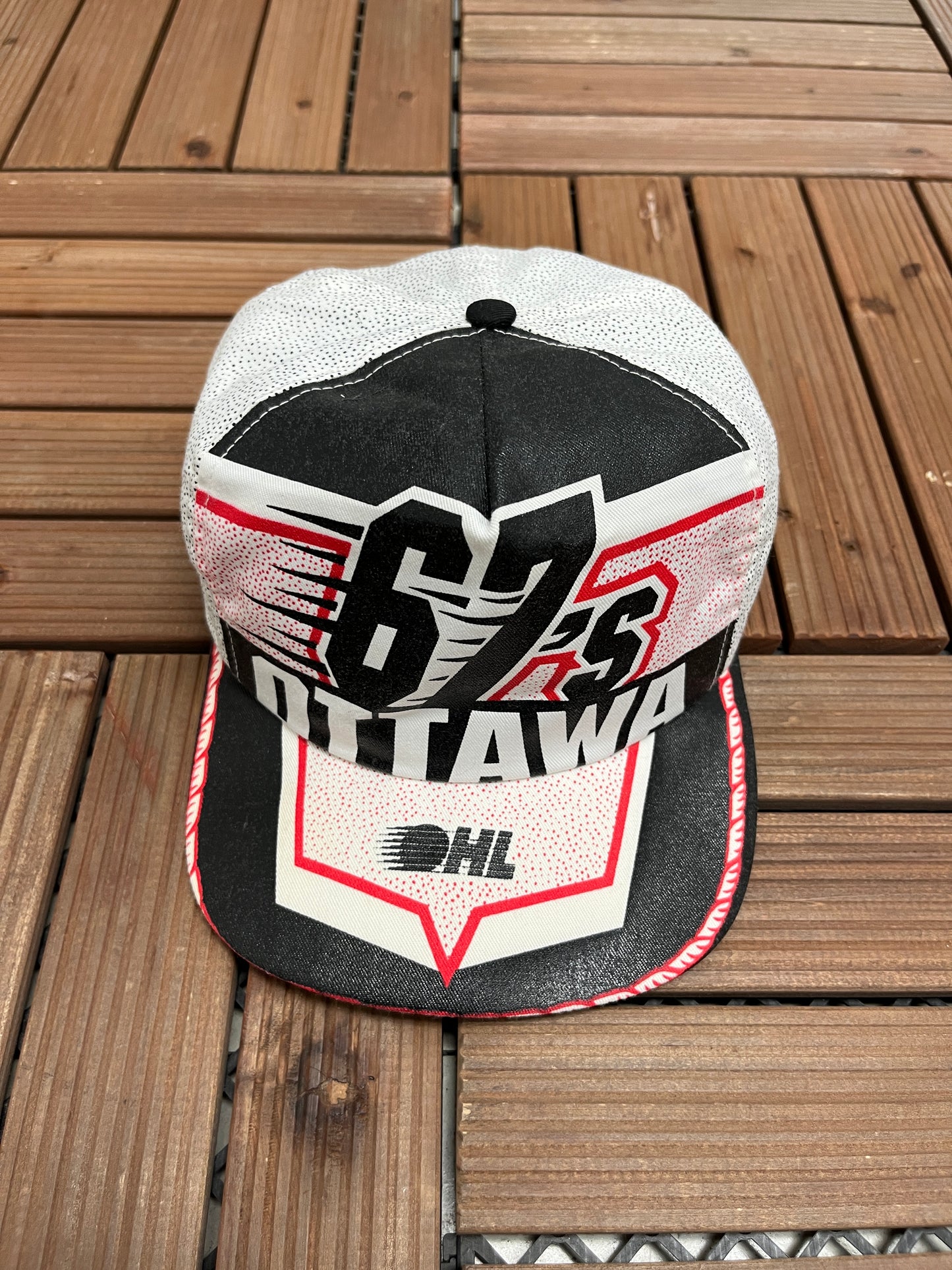 Ottawa 67's Graphic Hat | Snap Back | Vintage 1990s OHL Hockey White Cap |