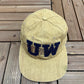 University of Waterloo Graphic Hat | Metal Clasp | Vintage 1990s College Brown Cap |