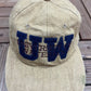 University of Waterloo Graphic Hat | Metal Clasp | Vintage 1990s College Brown Cap |