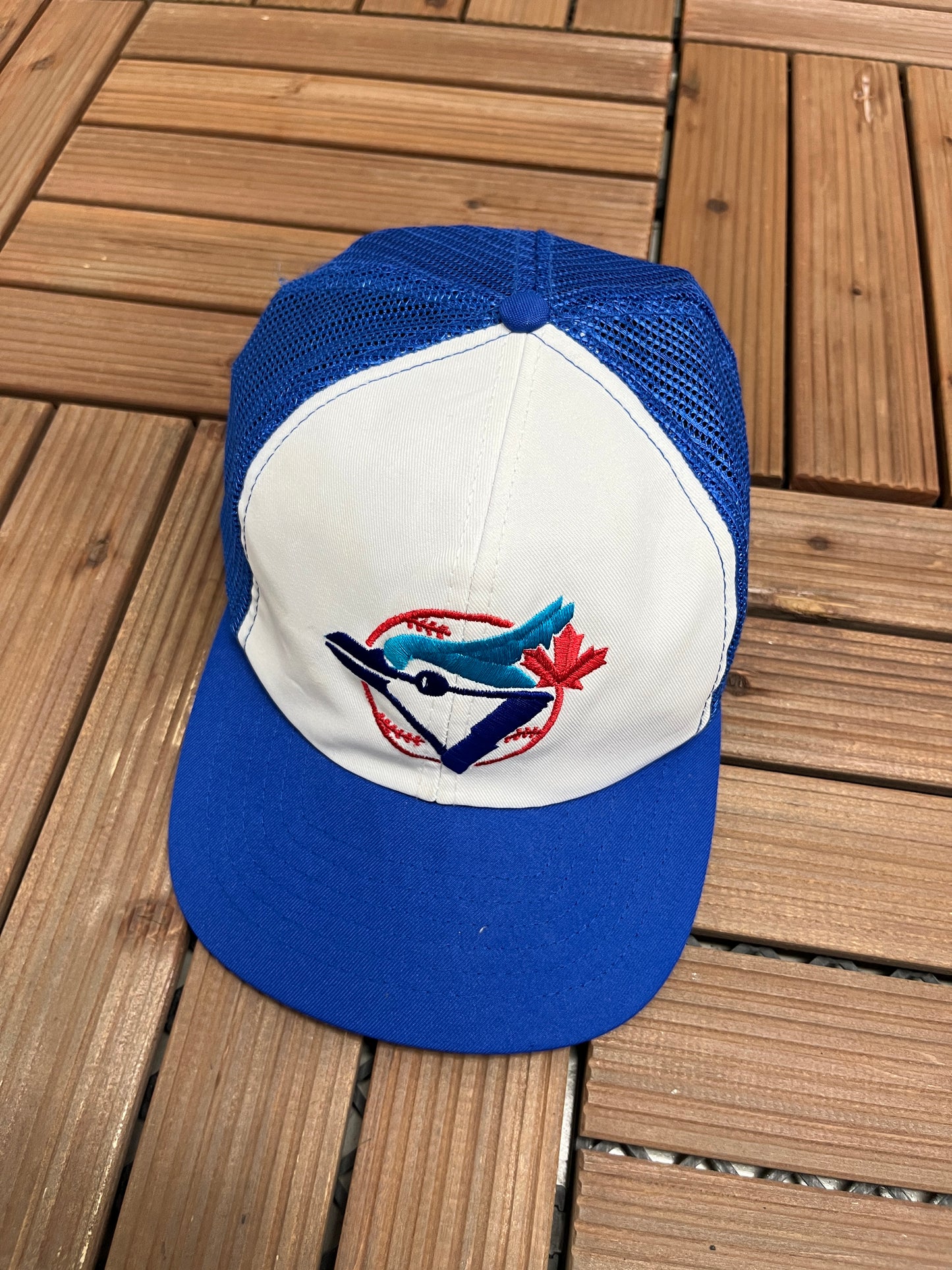 Toronto Blue Jays Embroidered Hat | Snap Back | Vintage 1990s MLB Baseball White Cap |