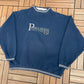 Pebble Beach Golf Links Embroidered Graphic Crewneck | Size Large | Vintage 2000s Promotional Blue Sweater |