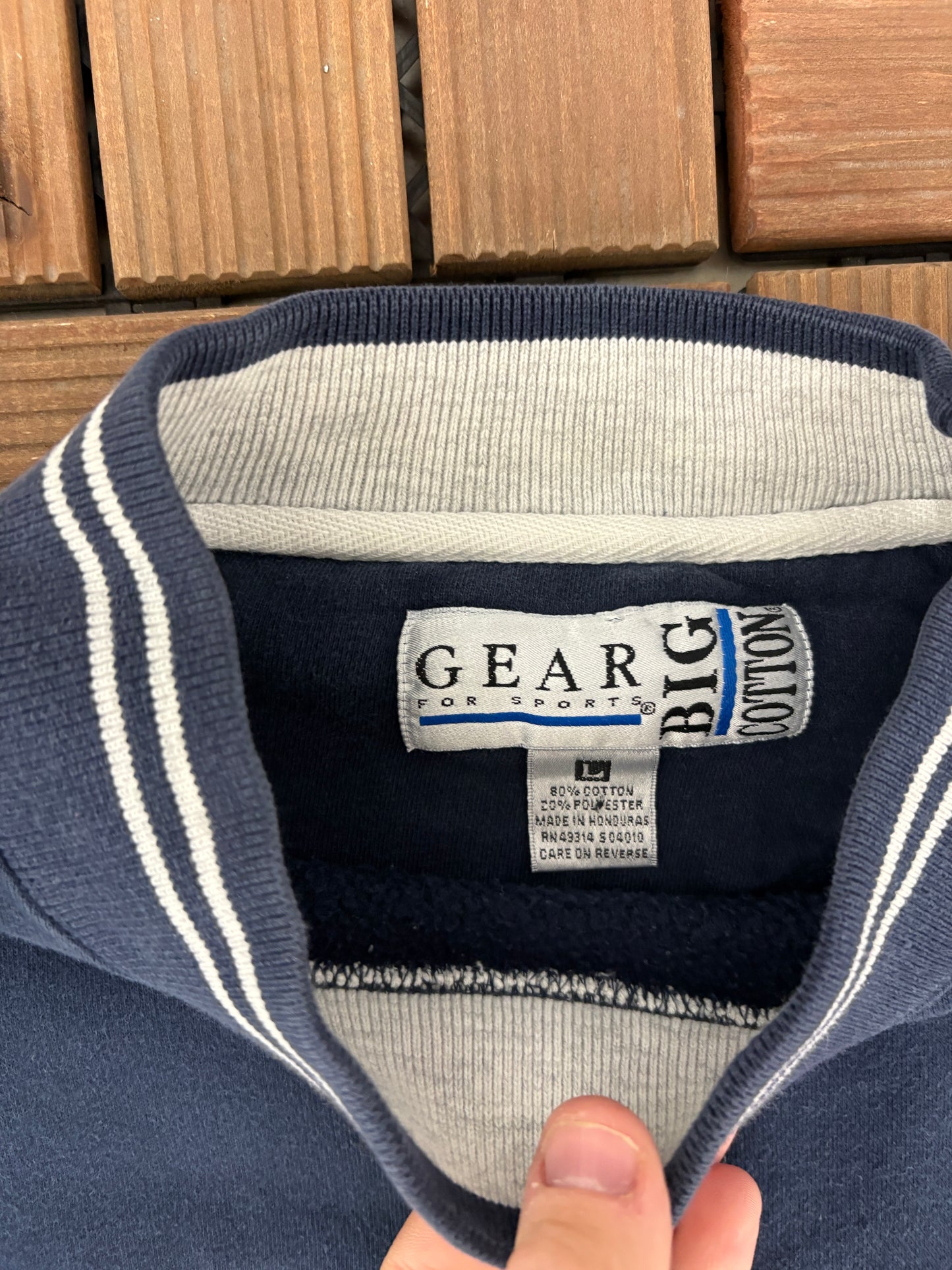 Pebble Beach Golf Links Embroidered Graphic Crewneck | Size Large | Vintage 2000s Promotional Blue Sweater |