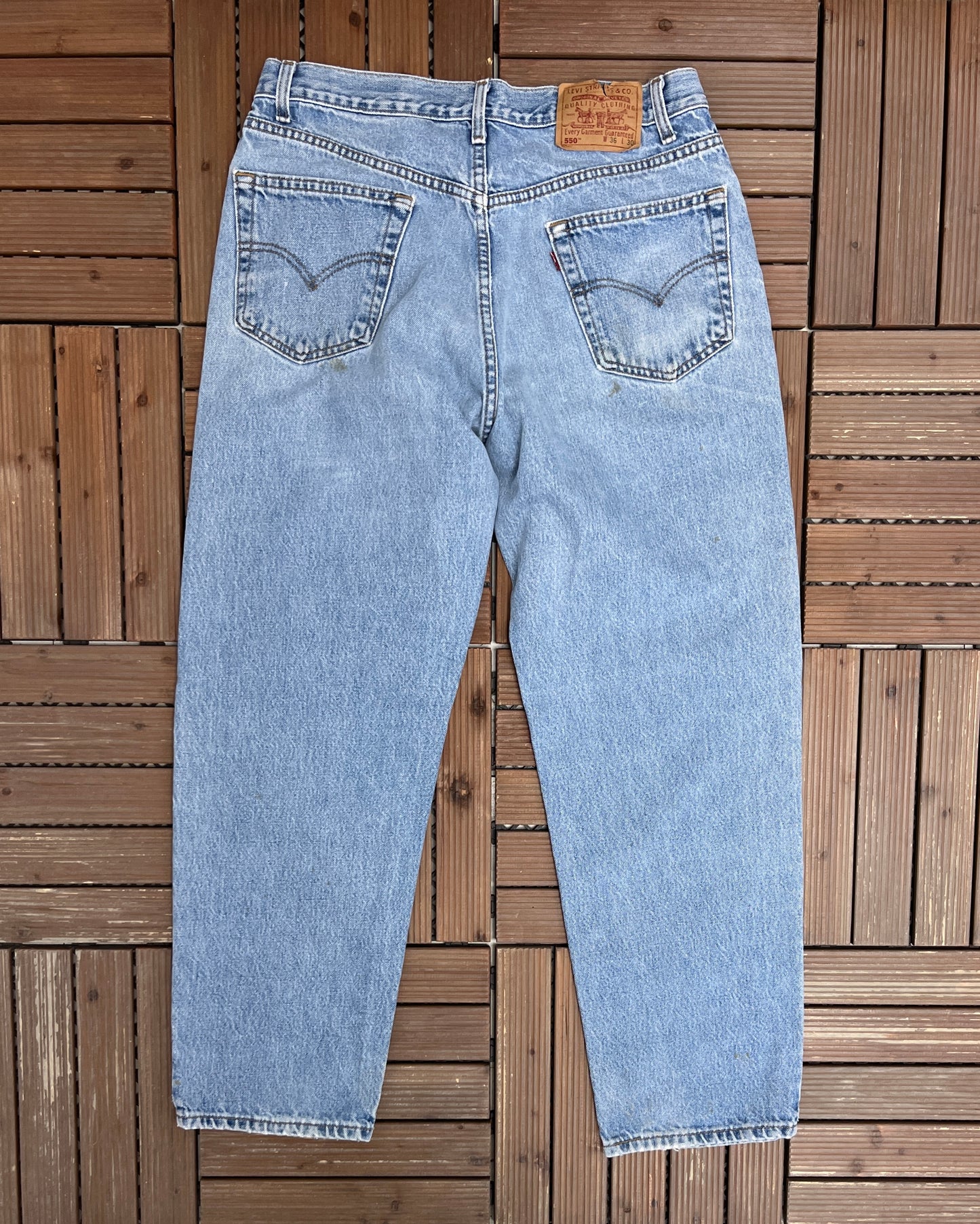 Levi Strauss & Co 550 Denim Jeans | Size 36 x 30 | Vintage 1990s Levi's Light Blue Jeans |