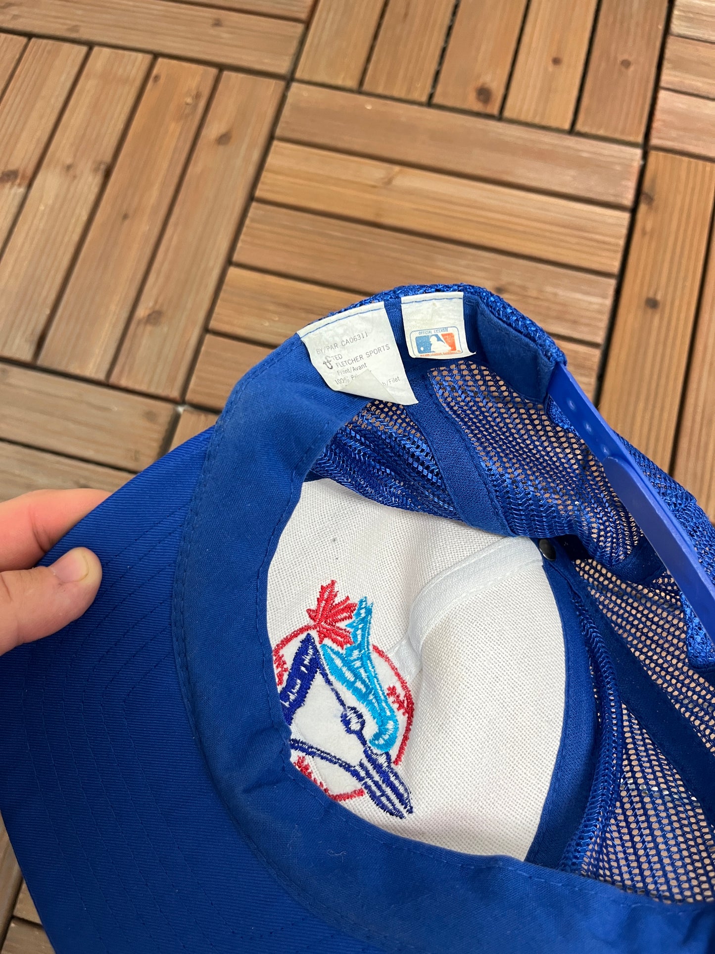 Toronto Blue Jays Embroidered Hat | Snap Back | Vintage 1990s MLB Baseball White Cap |