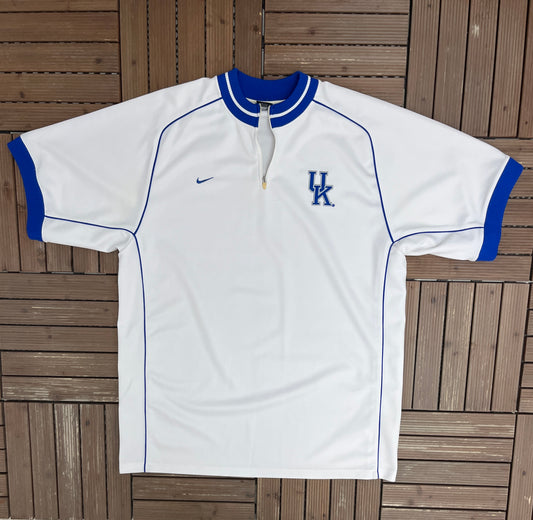 Kentucky Wildcats Nike Warm Up Graphic Tee | Size X-Large | Vintage 1990s White College T-Shirt |