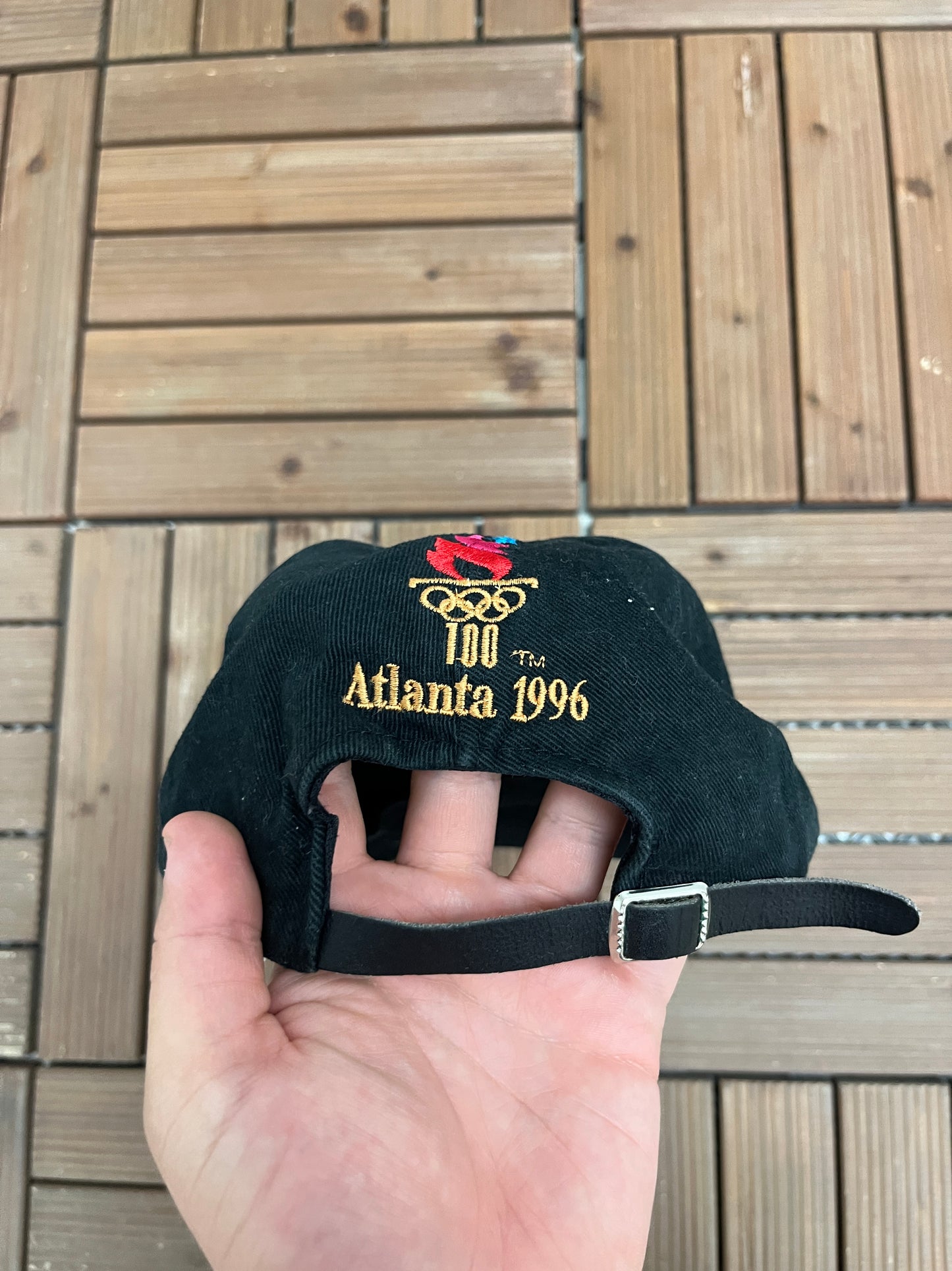 Team Canada Atlanta 1996 Olympics Hat | Metal Clasp | Vintage 1990s Black Cap |