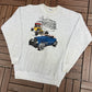 Car Drive Inn Graphic Crewneck | Size Medium | Vintage 2000s Promotional Grey Sweater |