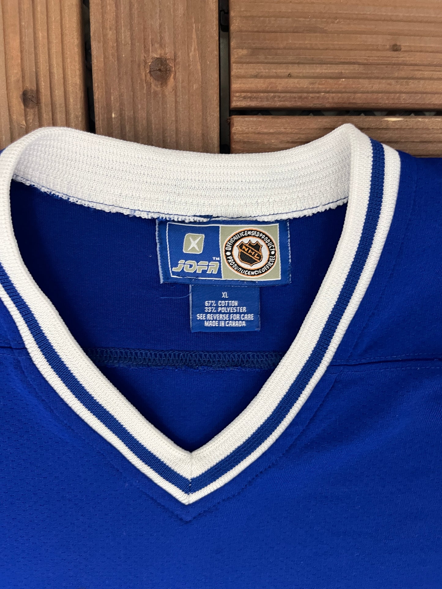 Toronto Maple Leafs Hockey Jersey | Size X-Large | Vintage 1990s NHL Hockey Blue Jofa Jersey |