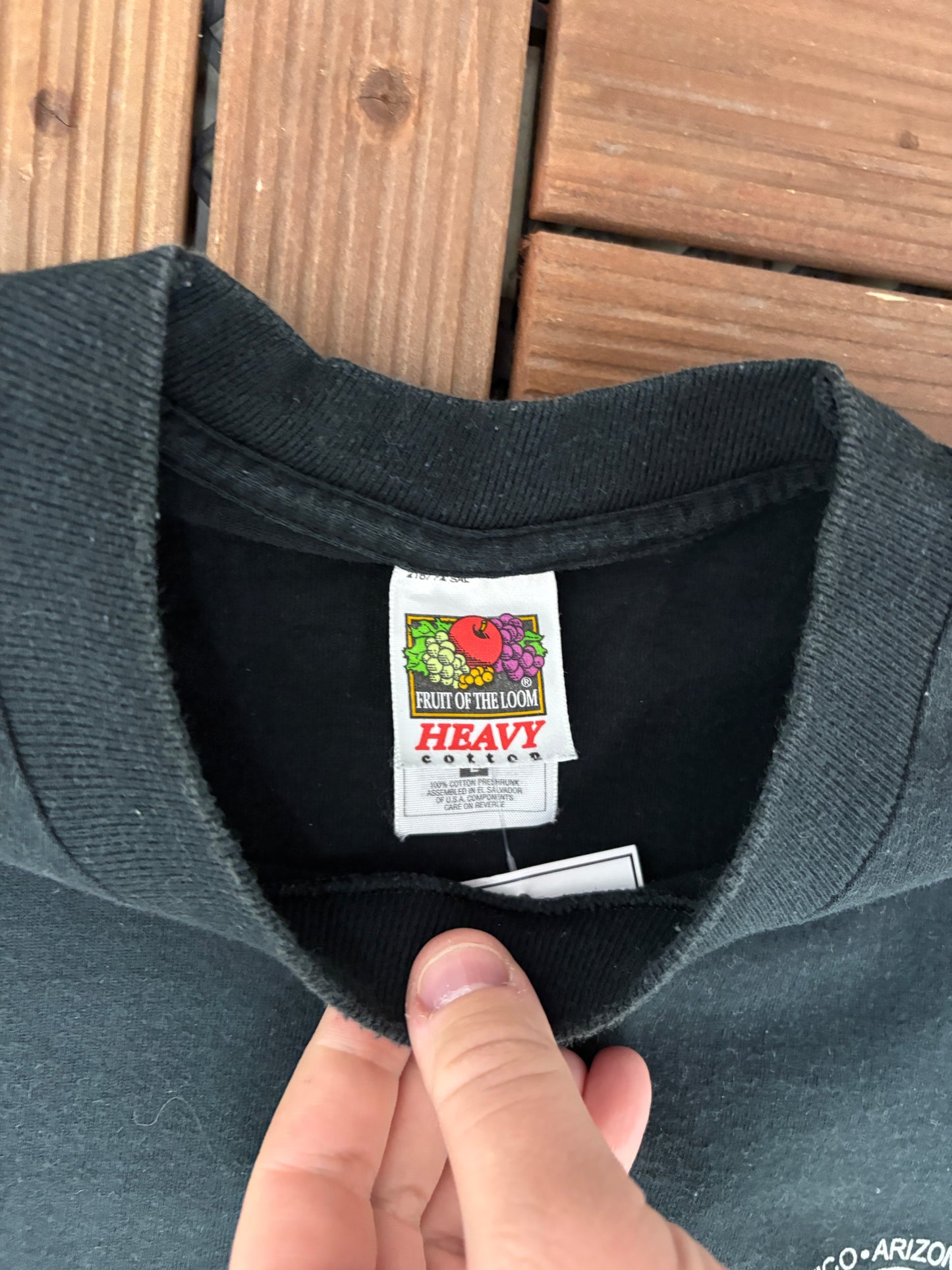 Route 66 Main Street Of America Graphic Tee | Size Large | Vintage 1990s Black Tourist T-Shirt |