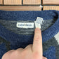 Saturdays Abstract Pattern Knit Sweater | Size Large | Vintage 1980s Knit Blue Sweatshirt |