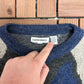 Saturdays Abstract Pattern Knit Sweater | Size Large | Vintage 1980s Knit Blue Sweatshirt |