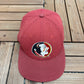 Florida State Seminoles Embroidered Hat | Snap Back | Vintage 1990s College Red Logo Athletic Cap |