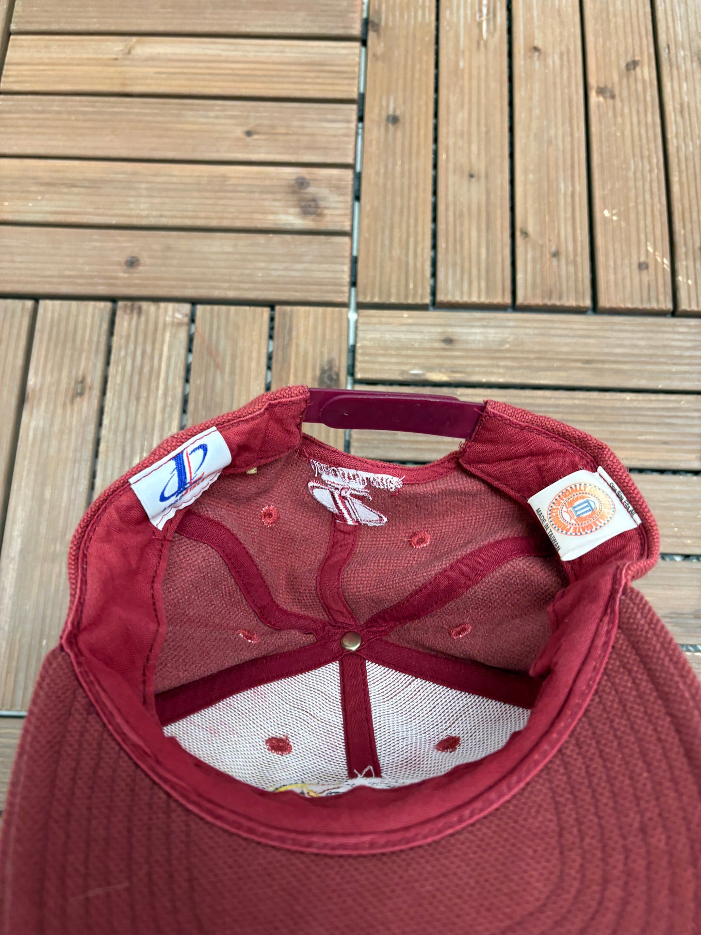 Florida State Seminoles Embroidered Hat | Snap Back | Vintage 1990s College Red Logo Athletic Cap |