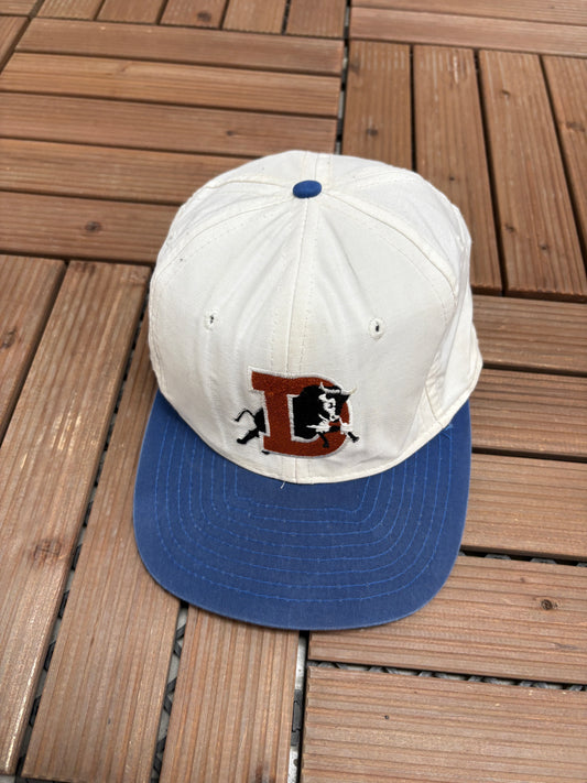 Denver Broncos Embroidered Graphic Hat | Snap Back | Vintage 1990s NFL Football White Cap |