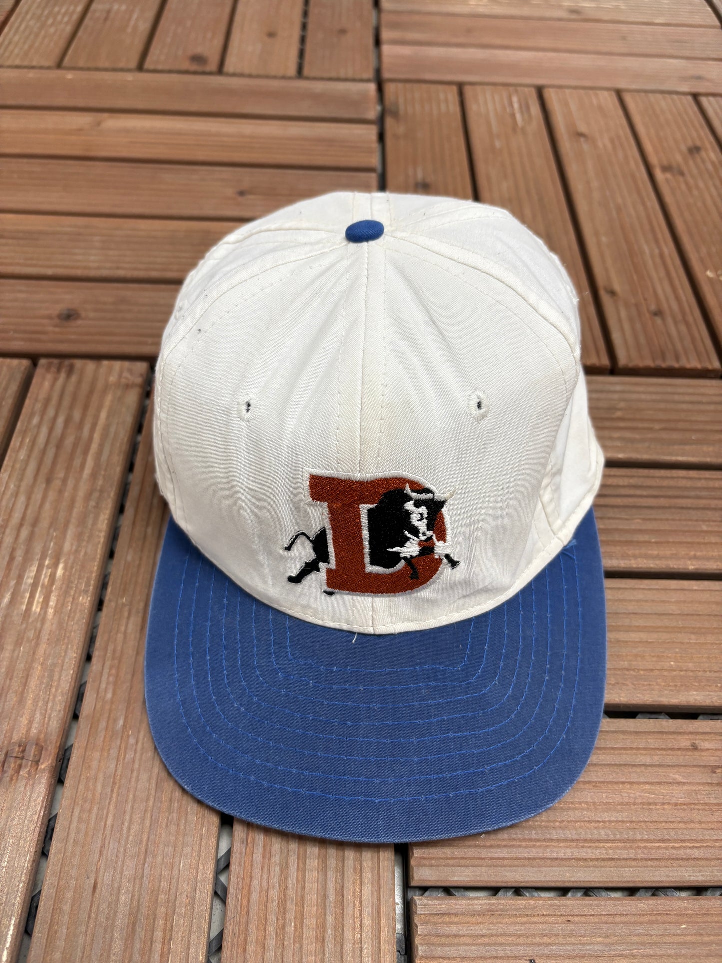 Denver Broncos Embroidered Graphic Hat | Snap Back | Vintage 1990s NFL Football White Cap |