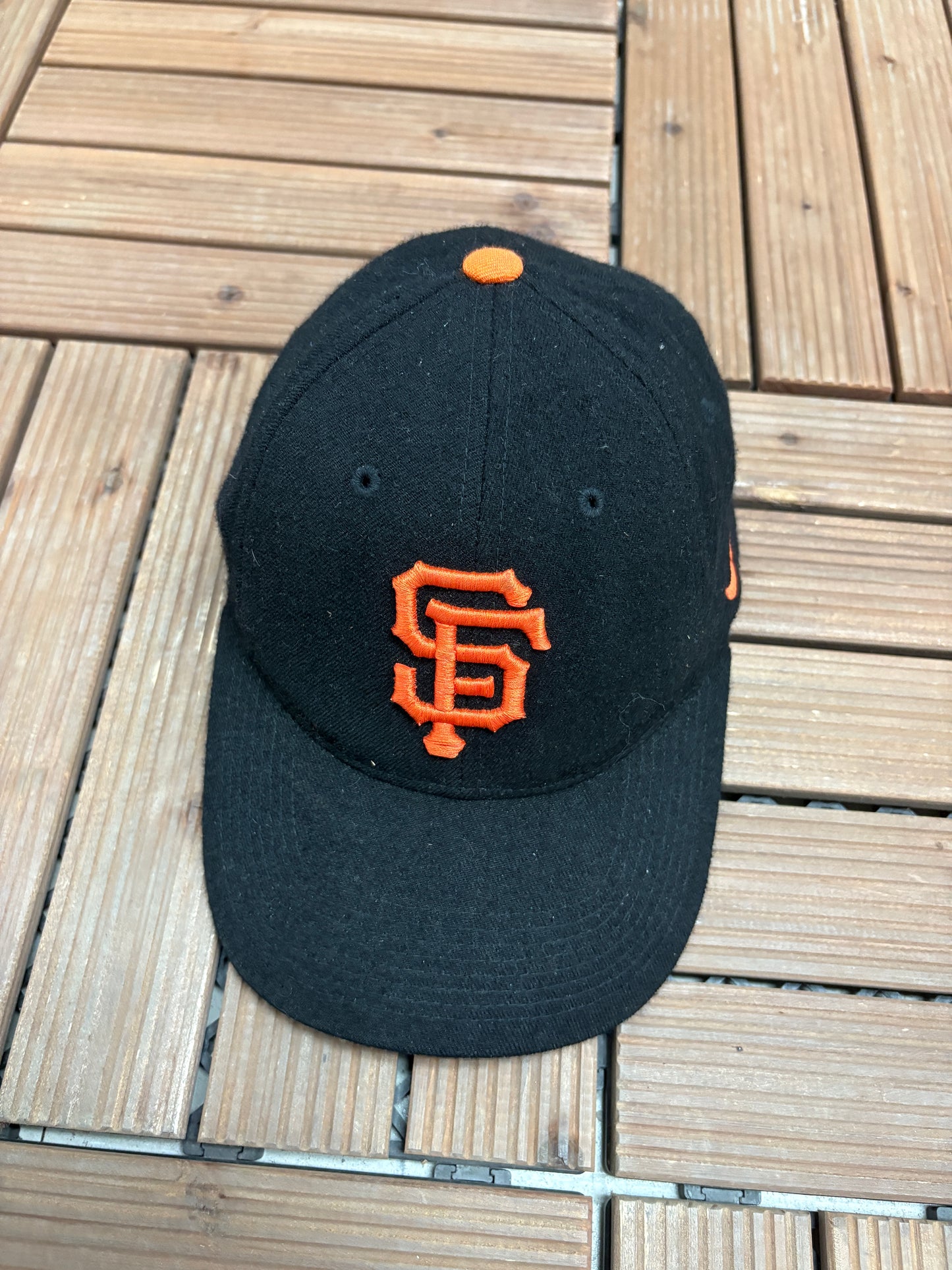 San Francisco Giants Nike Embroidered Hat | Strap Back | Vintage 2000s Nike MLB Baseball Black Cap |