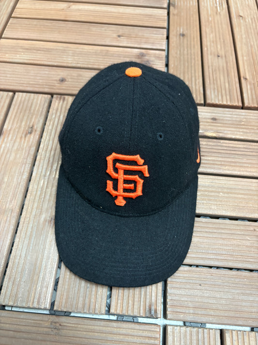 San Francisco Giants Nike Embroidered Hat | Strap Back | Vintage 2000s Nike MLB Baseball Black Cap |
