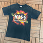 Kiss The Hottest Show On Earth Graphic Tee | Size Small | Vintage 2000s Rock Band Black T-Shirt |