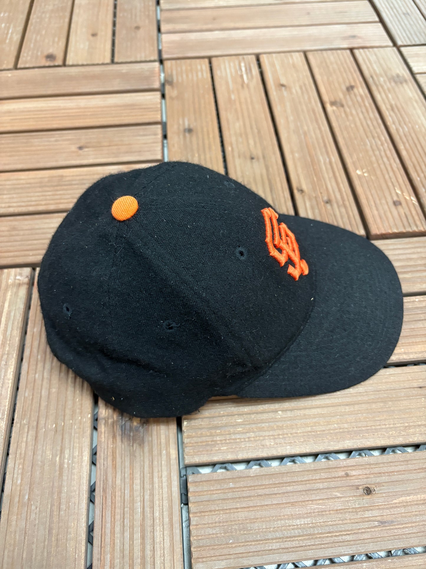 San Francisco Giants Nike Embroidered Hat | Strap Back | Vintage 2000s Nike MLB Baseball Black Cap |