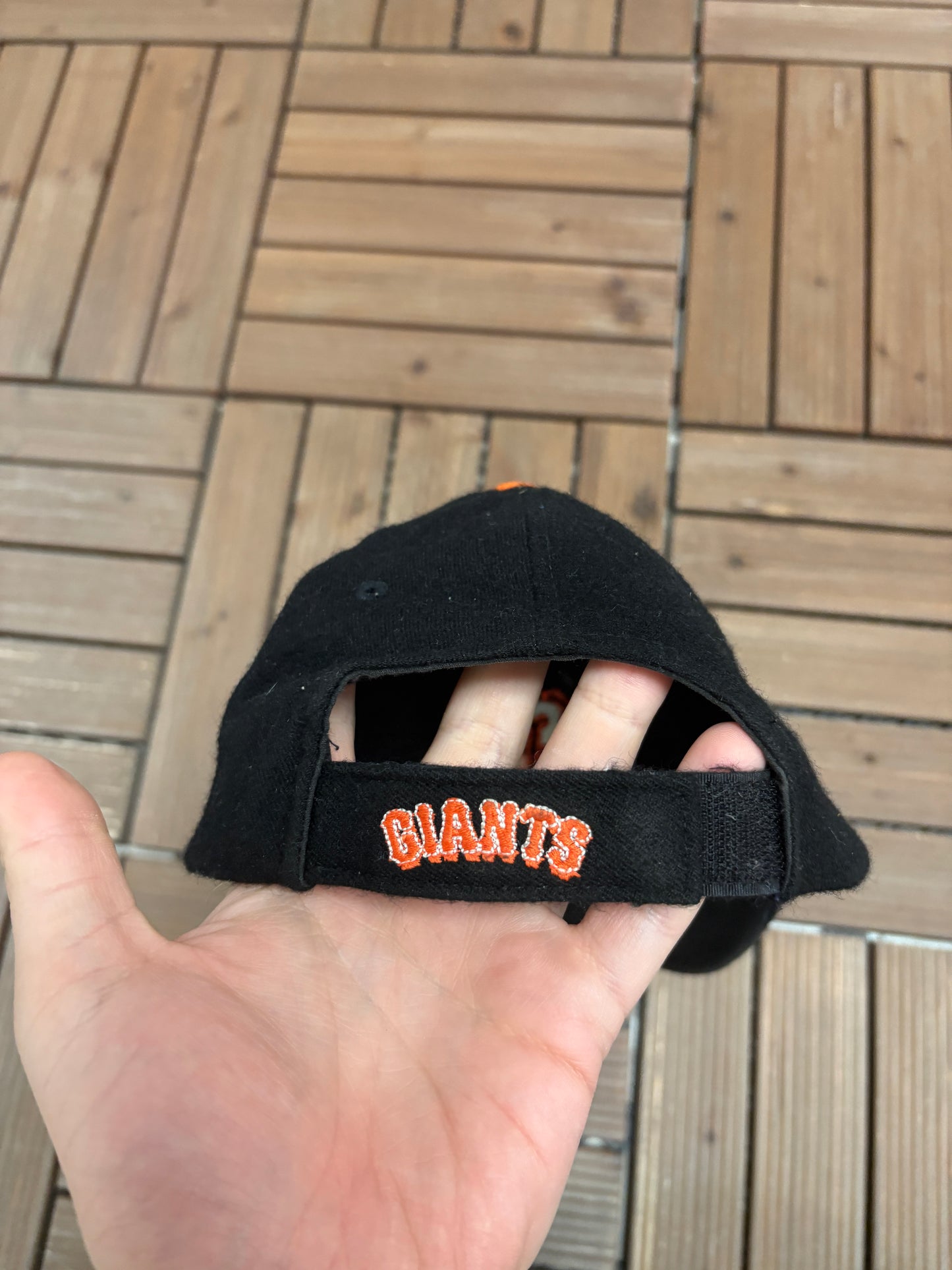 San Francisco Giants Nike Embroidered Hat | Strap Back | Vintage 2000s Nike MLB Baseball Black Cap |
