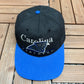 Carolina Panthers Embroidered Graphic Hat | Snap Back | Vintage 1990s NFL Football Black Cap |