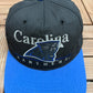 Carolina Panthers Embroidered Graphic Hat | Snap Back | Vintage 1990s NFL Football Black Cap |