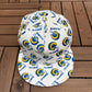 Los Angeles Rams Helmet All Over Print Graphic Hat | Snap Back | Vintage 1990s NFL Football White Hat |