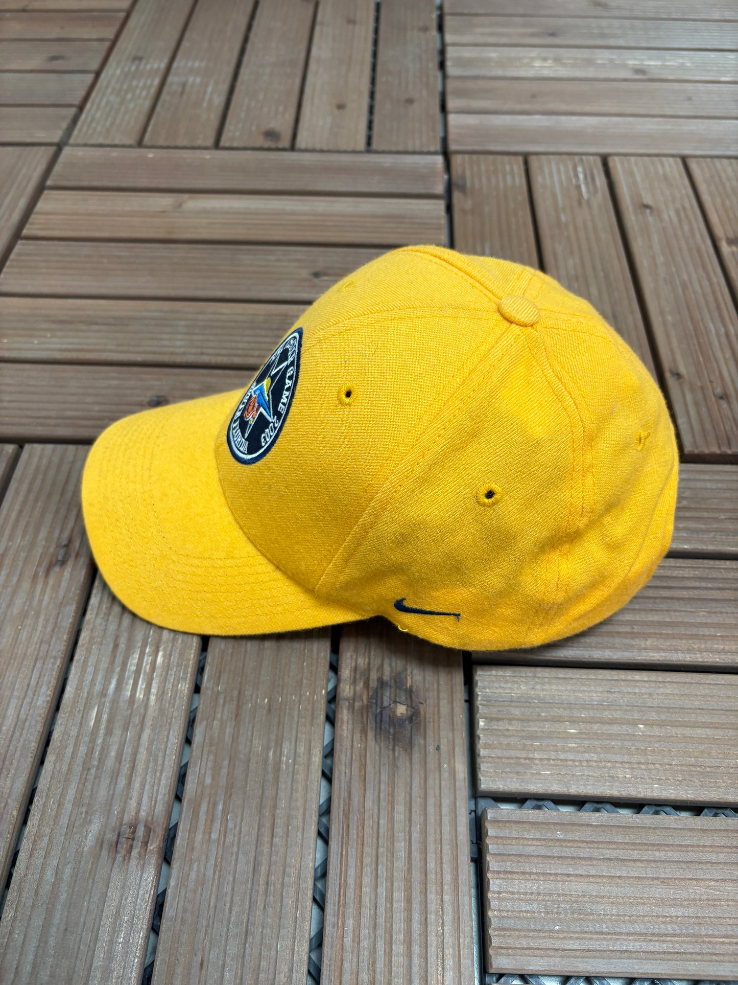 NHL All-Star Game 2003 South Florida Graphic Hat | Strap Back | Vintage 2000s NHL Hockey Yellow Cap |