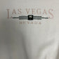 Las Vegas, Nevada Graphic Crewneck | Size Large | Vintage 1990s Promotional Tourist White Sweater |