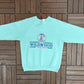 Wildwood, New Jersey Graphic Crewneck | Size Large | Vintage 1980s Tourist Promotional Blue Sweater |
