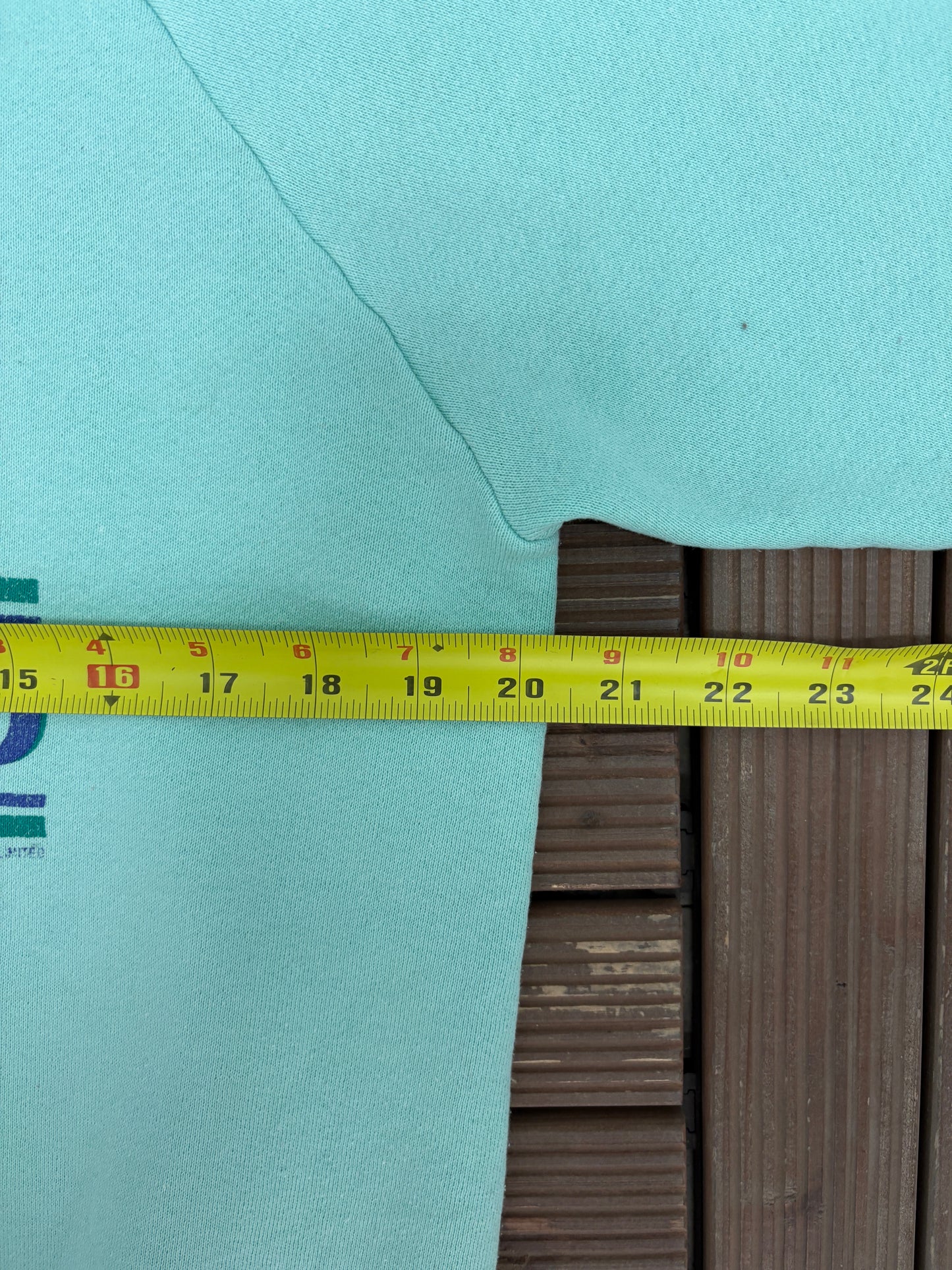 Wildwood, New Jersey Graphic Crewneck | Size Large | Vintage 1980s Tourist Promotional Blue Sweater |