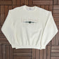 Las Vegas, Nevada Graphic Crewneck | Size Large | Vintage 1990s Promotional Tourist White Sweater |